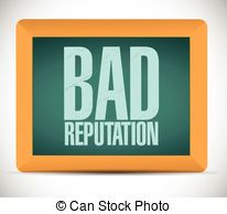 Bad Reputation Board Sign Illustration Clipart Vector