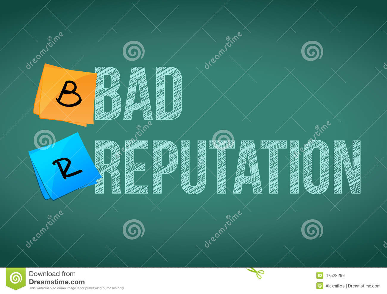 Bad Reputation Illustration Design Stock Illustration   Image