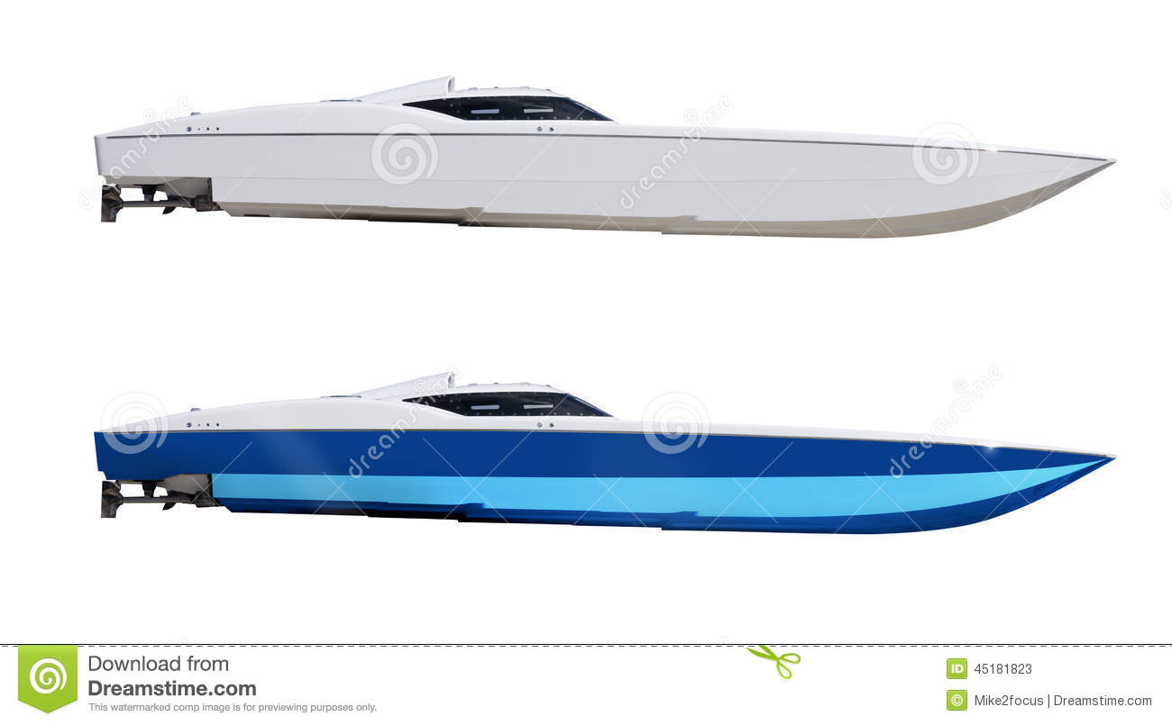 Cigarette Racing Speed Motorboat Boats Isolated Stock Photo   Image