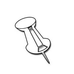 Clipart Picture Of A White Push Pin  This Image Shows A Plastic Push