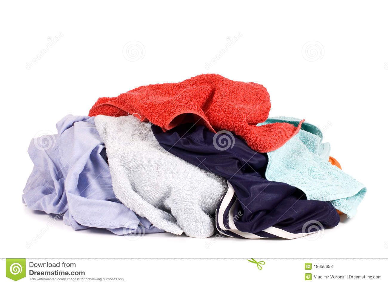 Heap Of Dirty Linen Isolated On White Stock Photos   Image  18656653
