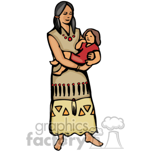 Western Navajo Female Family Vector Eps Jpg Png Clipart People Gif