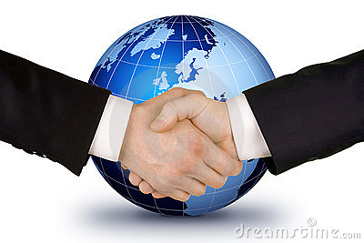 Business Handshake  Image Of Businesspeople Handshake On The World    