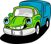 Cartoon Delivery Truck   Clipart Graphic