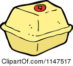 Cartoon Of A Take Out Container Royalty Free Vector Clipart