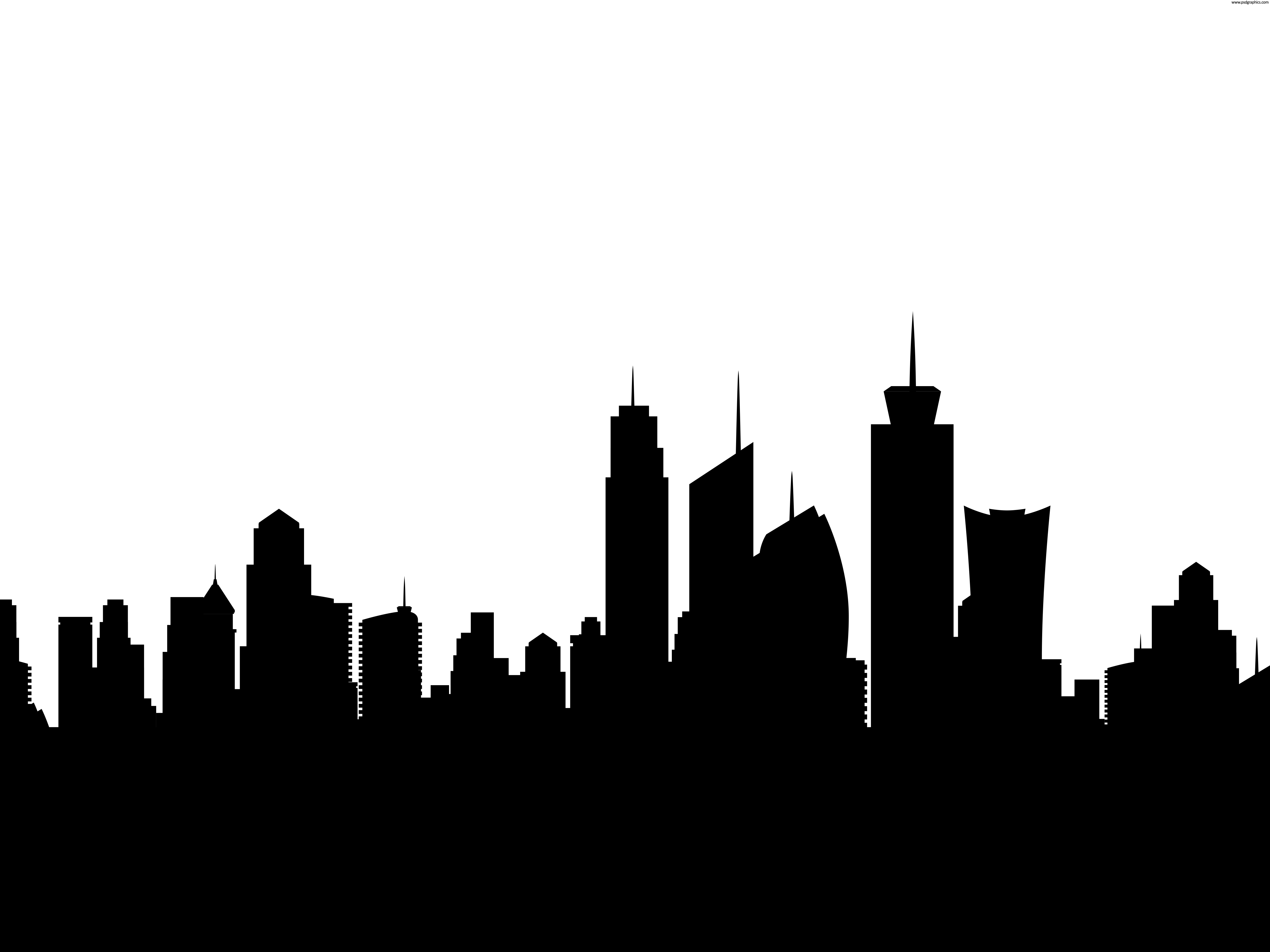 City Skyline Silhouette   Psdgraphics