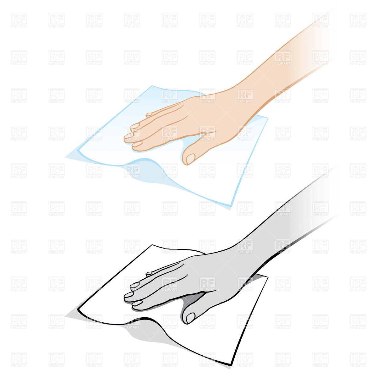 Cleaning   Hand With A Rag 7990 People Download Royalty Free Vector