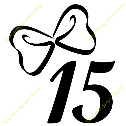 Clipart 10736 Fifteen And Bow Tie   Fifteen And Bow Tie Mugs T Shirts    