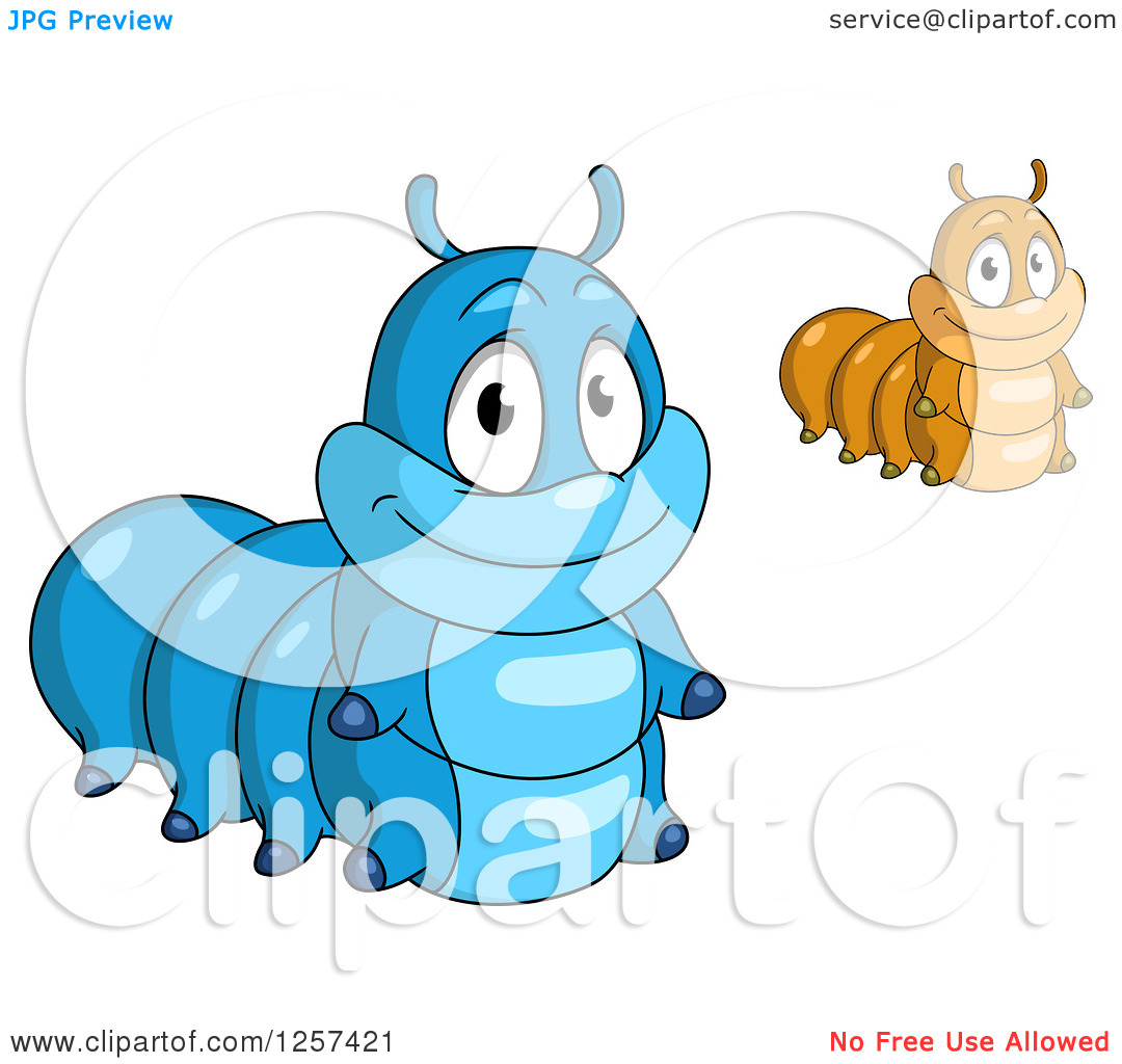 Clipart Of Cute Caterpillars   Royalty Free Vector Illustration By