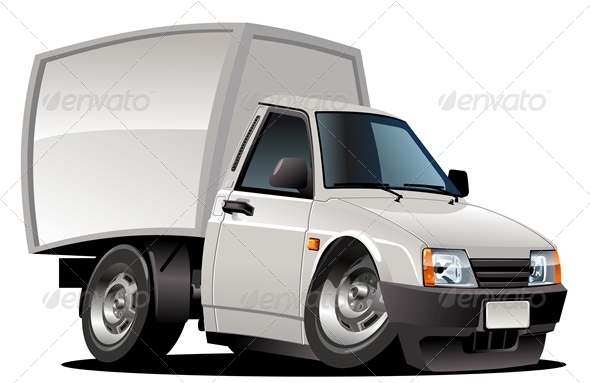Delivery Car Cartoon Cartoon Delivery Cargo Van
