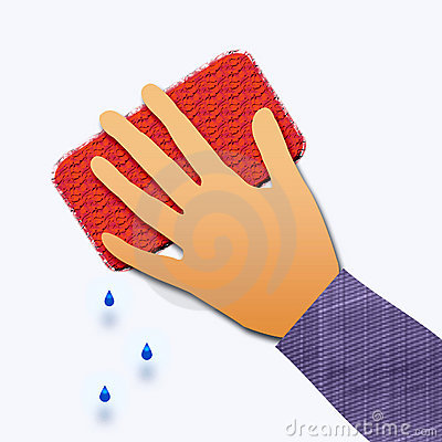 Hand At Work Washing Up With A Sponge Mr No Pr No 2 401 2