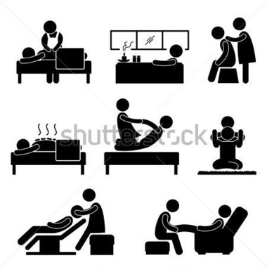 Massage Spa Therapie Wellness Aromatherapie Symbol Zeichen Piktogramm