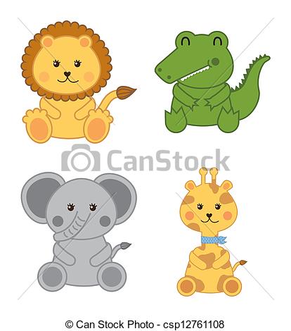 Vector   Baby Animals   Stock Illustration Royalty Free Illustrations