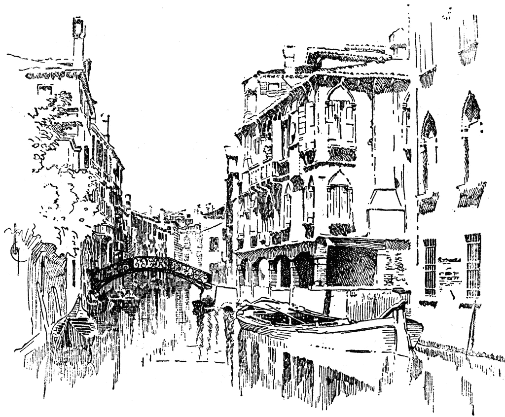 Canal In Venice   Clipart Etc