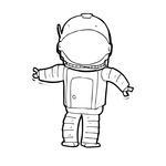 Cartoon Astronaut Funny Cartoon Astronaut Vector Illustration Of