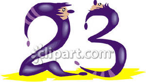 Cartoon Number 23 Royalty Free Clipart Picture 081026 163879 136048