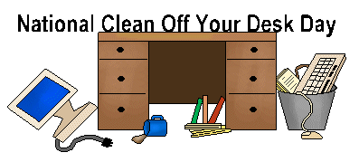 Clean Off Your Desk Day 1   Clean Off Your Desk Day Titles