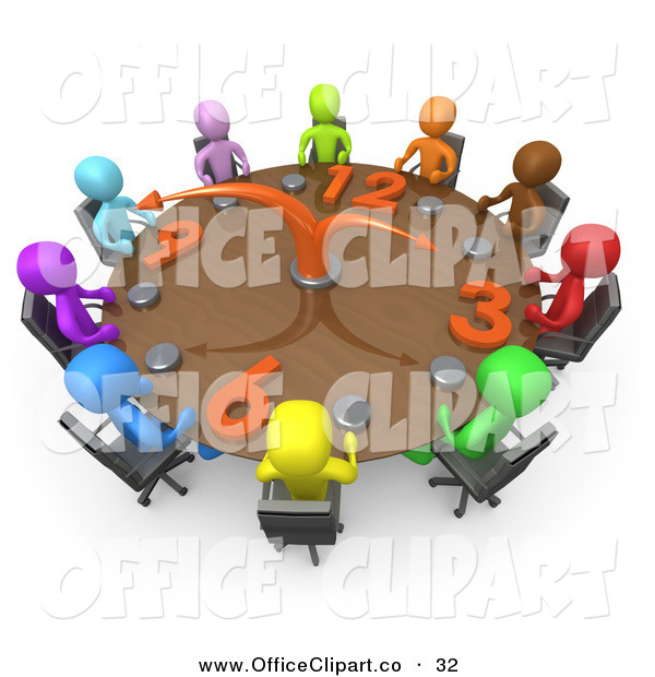 Clip Art Of A Group Of Rainbow And Diverse Busy People On A Tight    