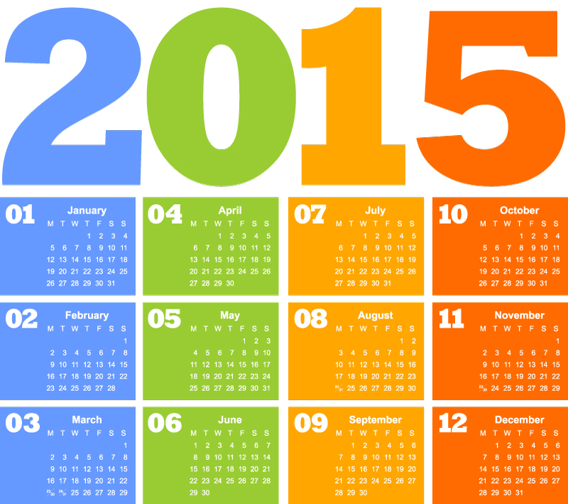 Colecci N De Calendario 2015 Para Imprimir