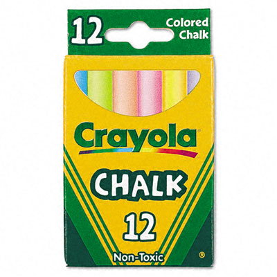 Crayola Chalk Assorted Colors 12 Sticks Box   Bin510816   51 0816 At