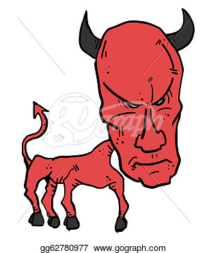 Drawing   Creative Design Of Red Bull  Clipart Drawing Gg62780977