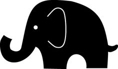 Elefantes On Pinterest   Elephant Template Elephant Applique And Baby
