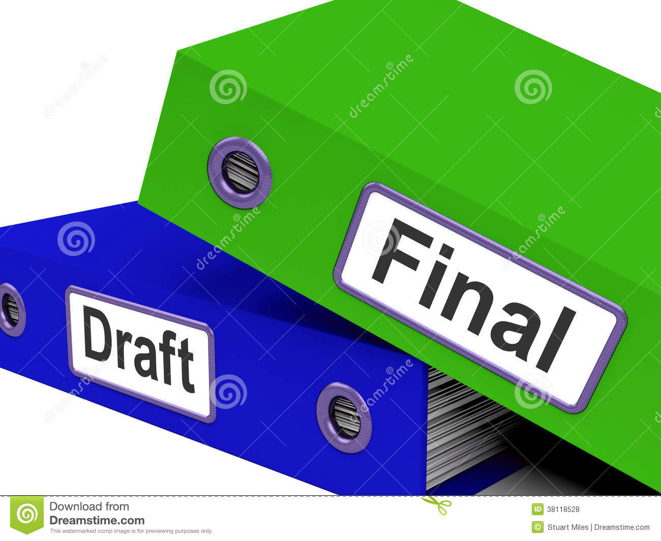 Final Draft Folders Mean Edit And Rewrite Document Royalty Free Stock