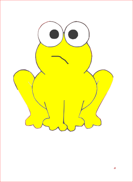 Frog Yellow Sad Clip Art At Clker Com   Vector Clip Art Online