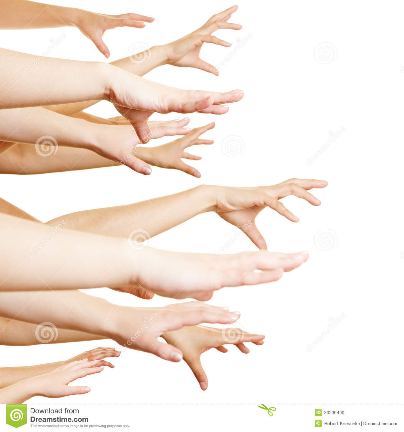Hand Reaching Up Clipart Many Hands Reaching Sideways