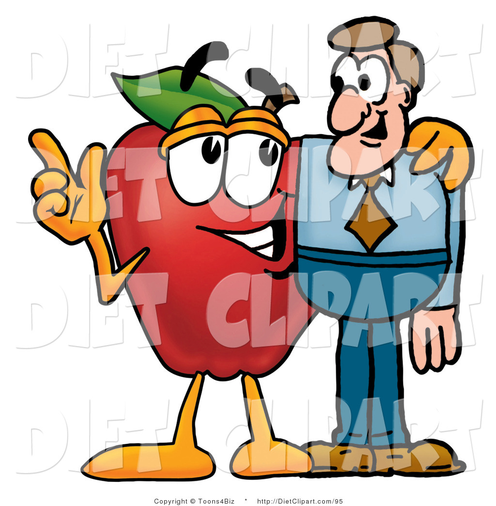 Healthy Man Clipart Diet Clip Art Of A Red Apple