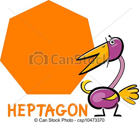 Heptagon Clipart Vector   Heptagon Shape With