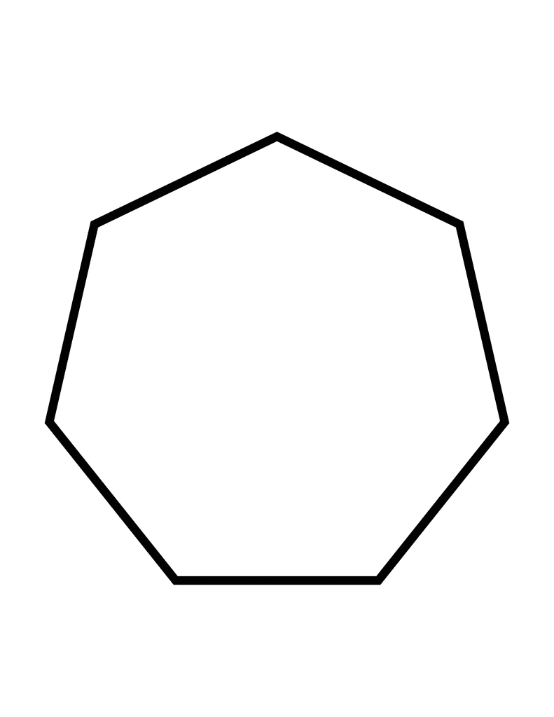 Heptagon Colouring Pages