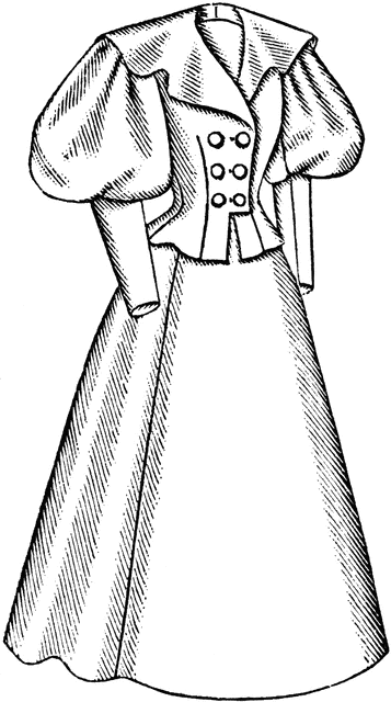 Late 19th Century Misses Outfit   Clipart Etc