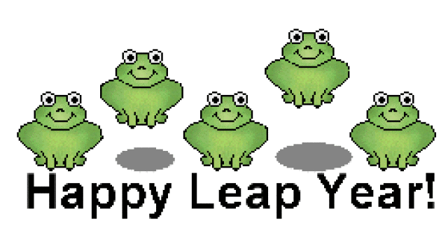 Leap Year Clip Art With Frogs And Leap Year Titles Plus A Happy Leap