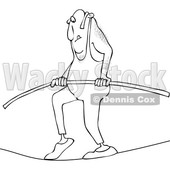     Man Tight Rope Walking   Royalty Free Vector Clipart   Djart  1199021
