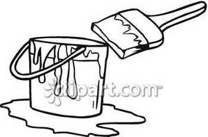 Ostrich Clipart Black And White Black And White Bucket Paint With A    