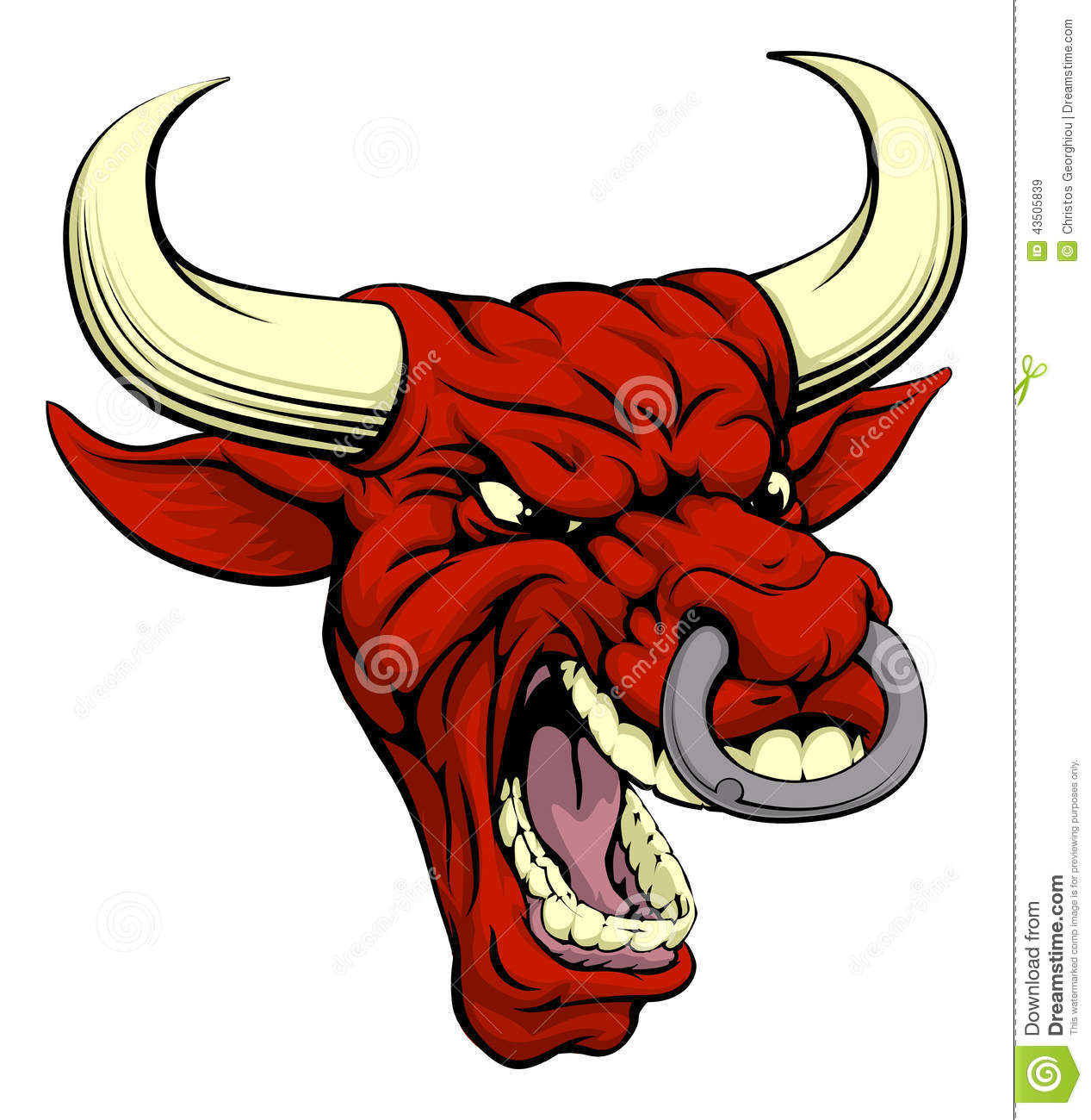 Red Bull Mascot Stock Vector   Image  43505839