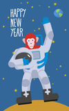 Red Monkey Astronaut Waving Hand  Happy New Year  Chimpanzees In    