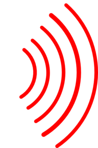 Red Radio Waves Clip Art At Clker Com   Vector Clip Art Online