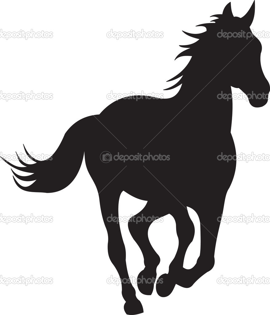 Running Horse Silhouette Vector Depositphotos 5267006 Horse Silhouette    