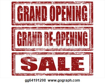 Stock Illustrations   Grand Opening Stamps  Stock Clipart Gg64191298