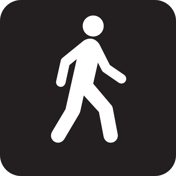 Walking Man Black Clip Art