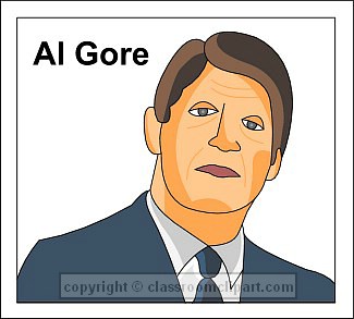 American Presidents   Vice President Al Gore   Classroom Clipart