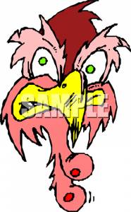 An Angry Rooster   Royalty Free Clipart Picture