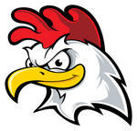 Angry Cartoon Rooster Rooster Or Gamecock Mascot Cartoon Stock Vector