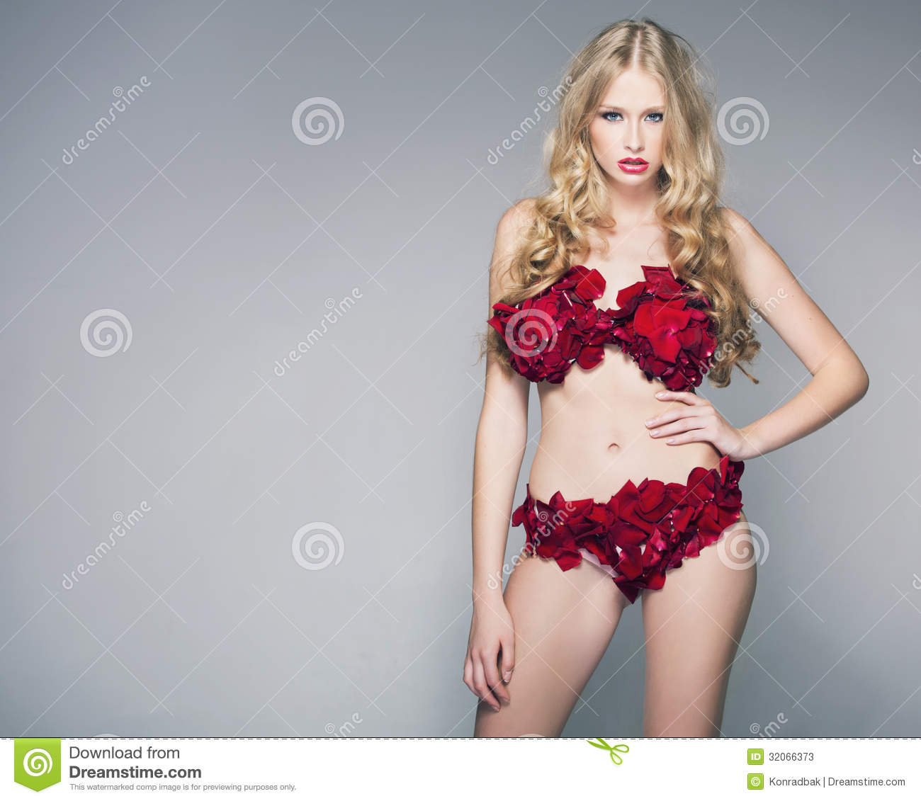 Blonde Pretty Woman With Serious Look Stock Photos   Image  32066373