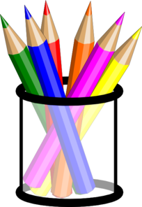 Colored Pencils Clipart Black And White   Clipart Panda   Free Clipart    