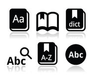 Dictionary Book Icons Set Royalty Free Stock Photo