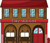 Fire Station   Clipart Graphic