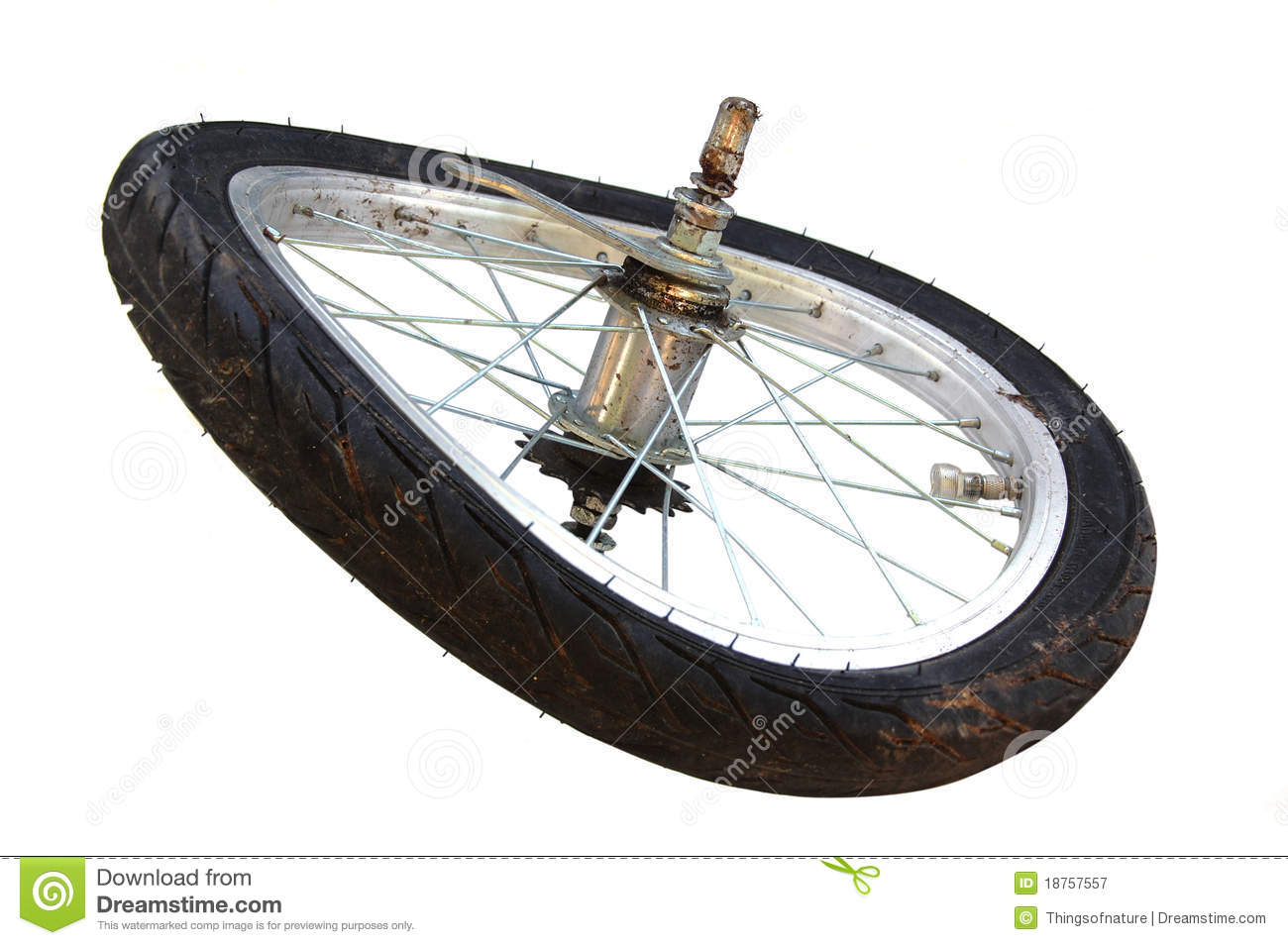 Flat Bike Tire Clipart Broken Bicycle Tire After